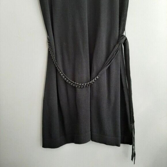 NANETTE LEPORE Crochet-Trimmed Knit Mini Dress Sz M - Picture 9 of 10